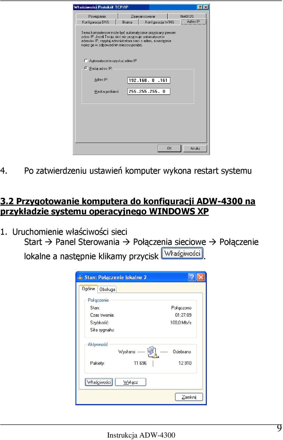 systemu operacyjnego WINDOWS XP 1.