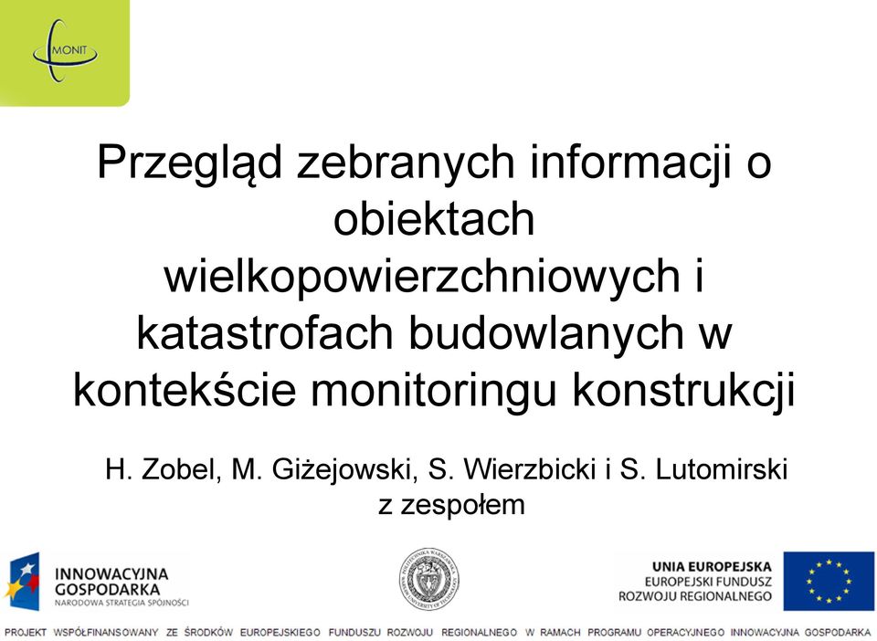 budowlanych w kontekście monitoringu konstrukcji