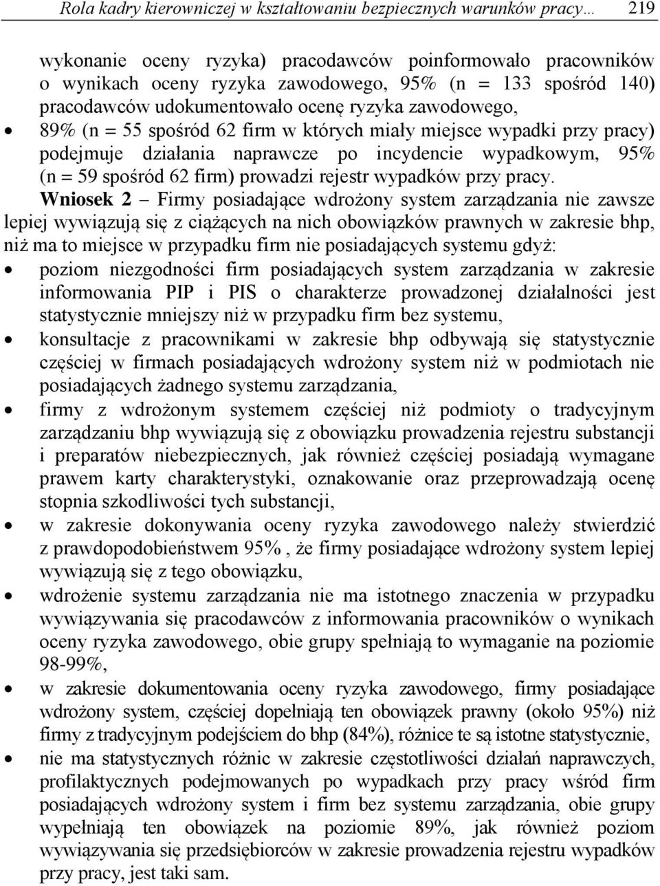 62 firm) prowadzi rejestr wypadków przy pracy.