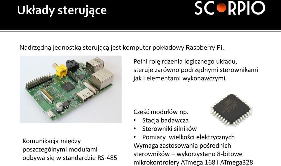 Komunikacja między poszczególnymi modułami odbywa się w standardzie RS-485 Część modułów np.