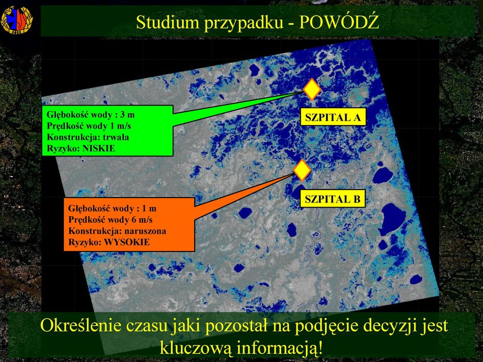 6 m/s Konstrukcja: naruszona Ryzyko: WYSOKIE SZPITAL A SZPITAL B