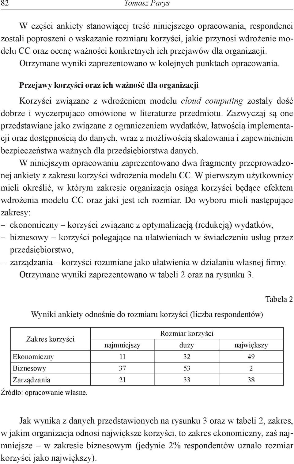 Przejawy korzyści oraz ich ważność dla organizacji Korzyści związane z wdrożeniem modelu cloud computing zostały dość dobrze i wyczerpująco omówione w literaturze przedmiotu.