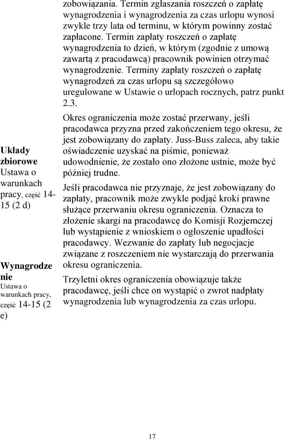 Termin zapłaty roszczeń o zapłatę wynagrodzenia to dzień, w którym (zgodnie z umową zawartą z pracodawcą) pracownik powinien otrzymać wynagrodzenie.