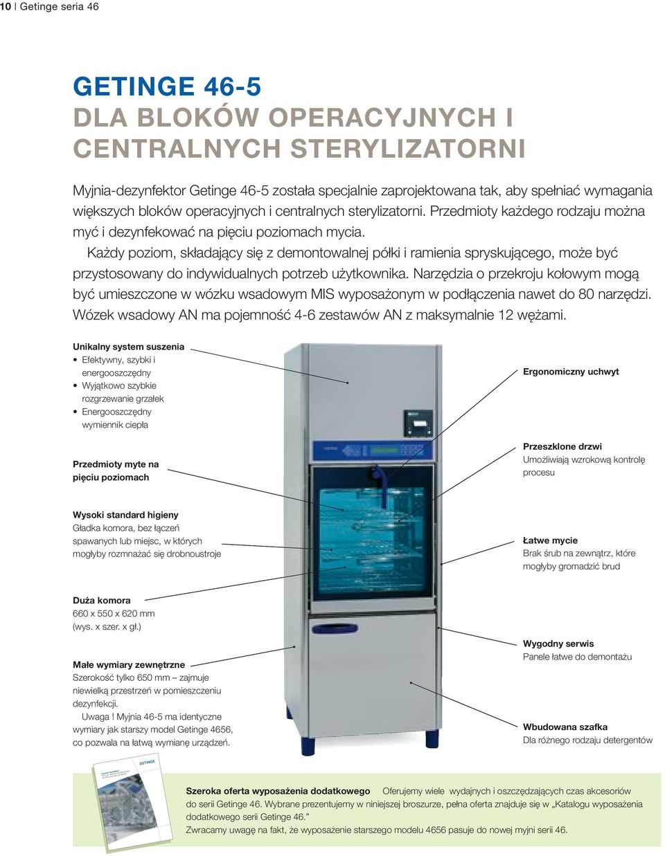 Każdy poziom, składający się z demontowalnej półki i ramienia spryskującego, może być przystosowany do indywidualnych potrzeb użytkownika.