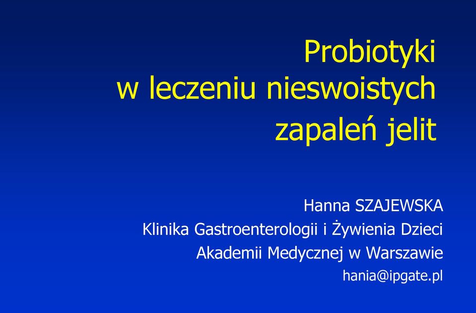 Gastroenterologii i Żywienia Dzieci