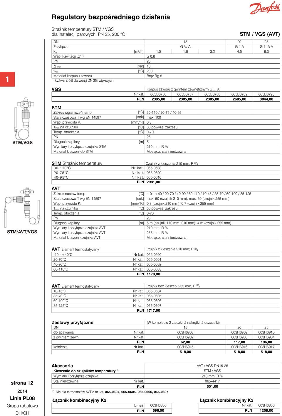 06B0786 06B0787 06B0788 06B0789 06B0790 PLN 230,00 230,00 230,00 268,00 3044,00 STM/VGS STM Zakres ograniczeń temp. [ C] 30- / 20-7 / 40-9 Stała czasowa T wg EN 497 [sek] max. 0 Wsp.