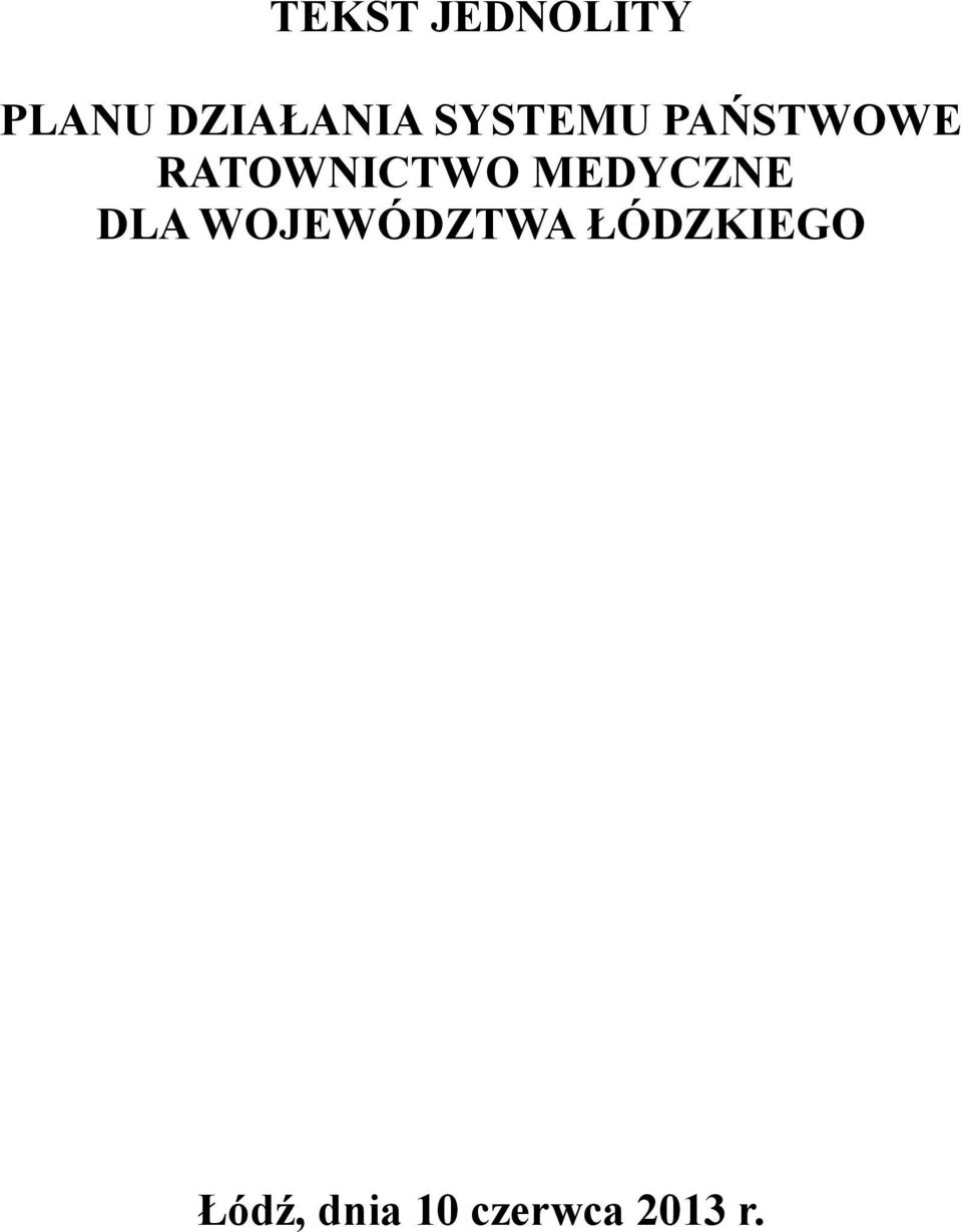 RATOWNICTWO MEDYCZNE DLA