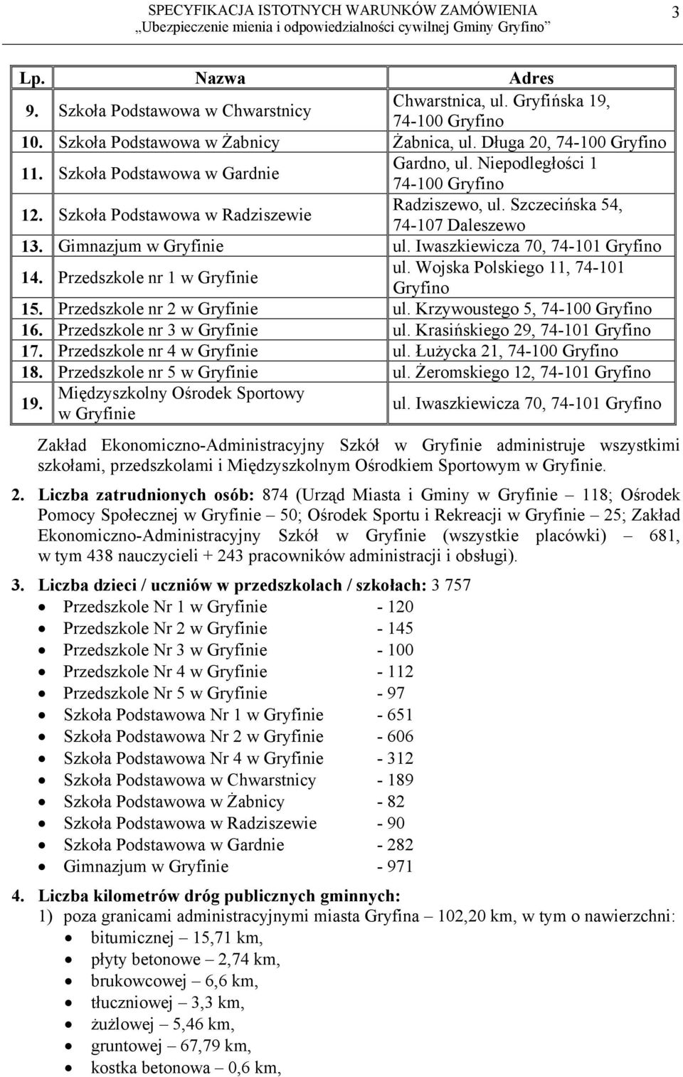 Iwaszkiewicza 70, 74-101 Gryfino 14. Przedszkole nr 1 w Gryfinie ul. Wojska Polskiego 11, 74-101 Gryfino 15. Przedszkole nr 2 w Gryfinie ul. Krzywoustego 5, 74-100 Gryfino 16.