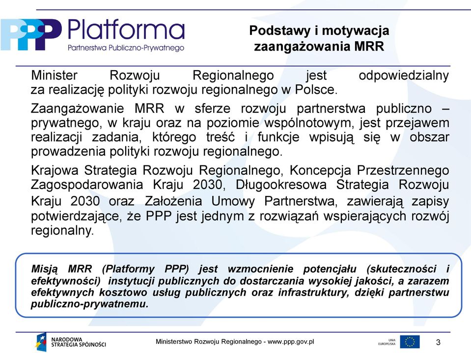 polityki rozwoju regionalnego.