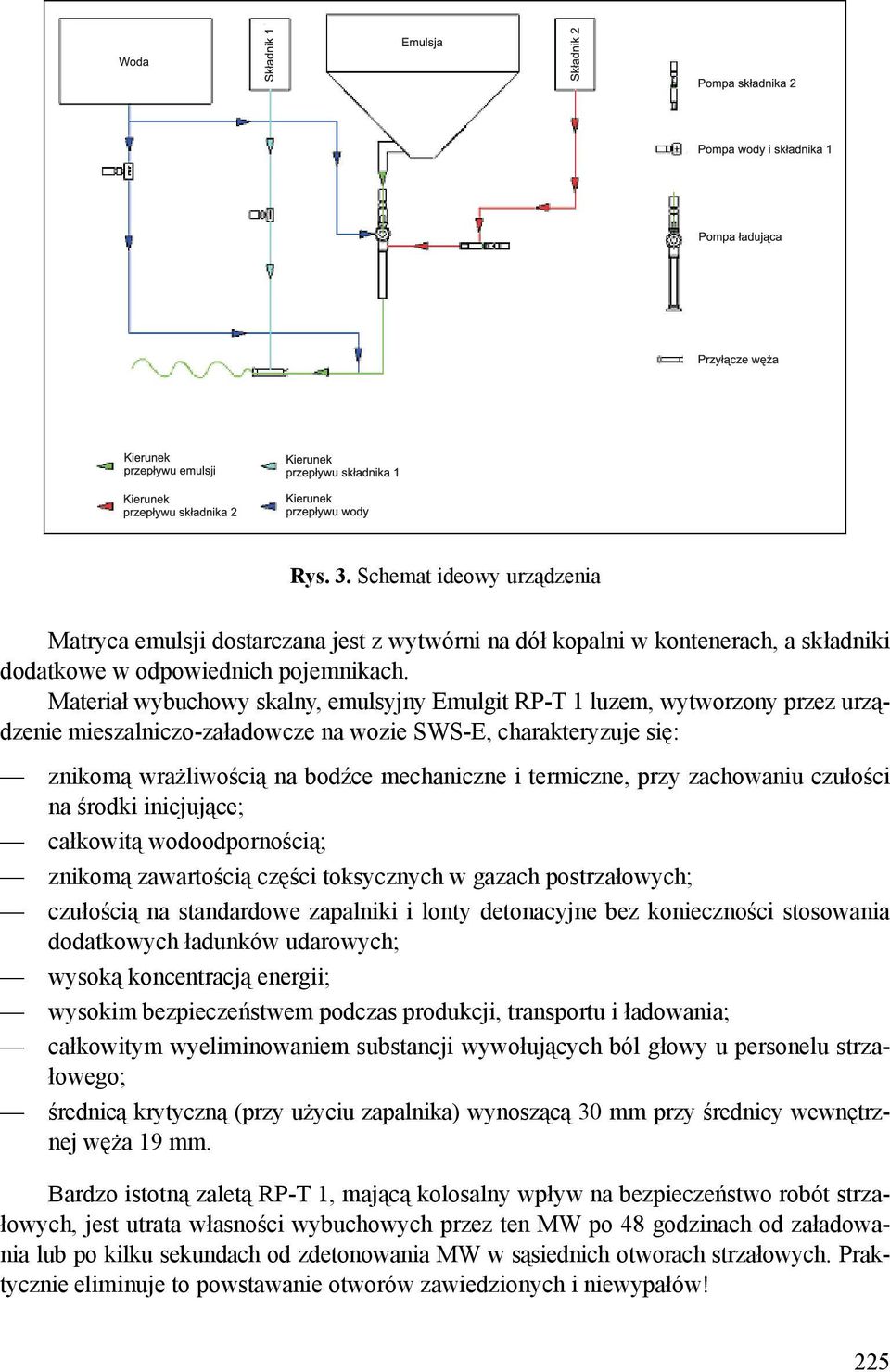 termiczne, przy zachowaniu czułości na środki inicjujące; całkowitą wodoodpornością; znikomą zawartością części toksycznych w gazach postrzałowych; czułością na standardowe zapalniki i lonty