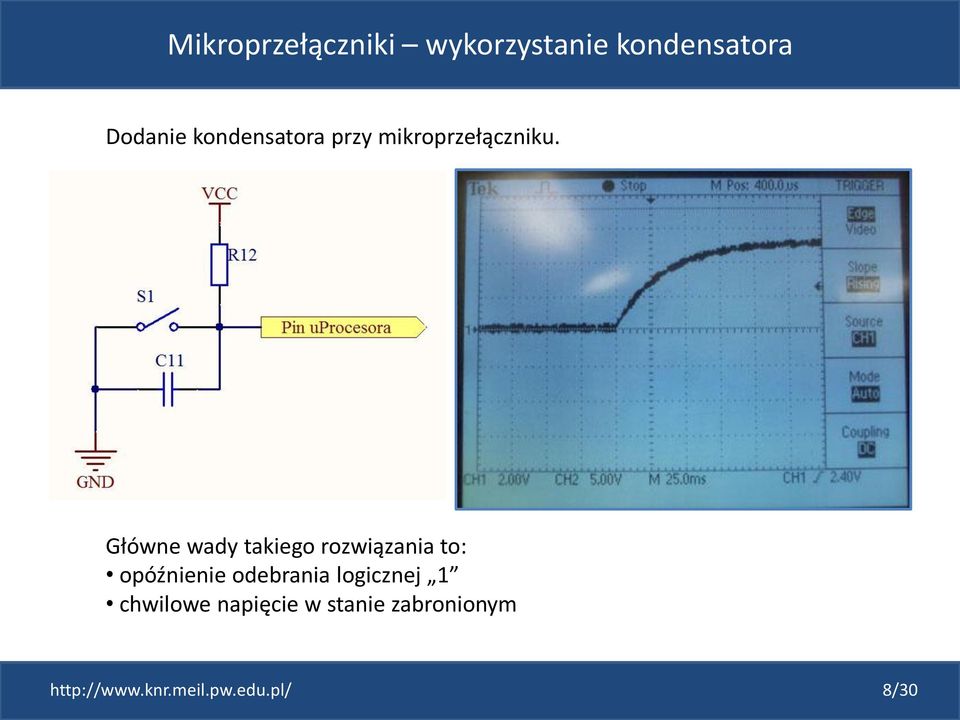 Główne wady takiego rozwiązania to: opóźnienie odebrania