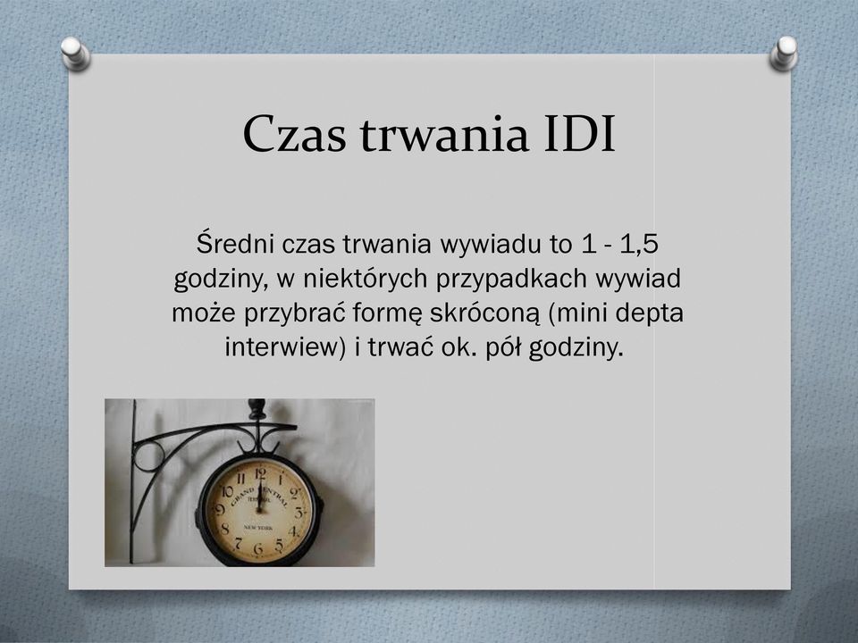 przypadkach wywiad może przybrać formę