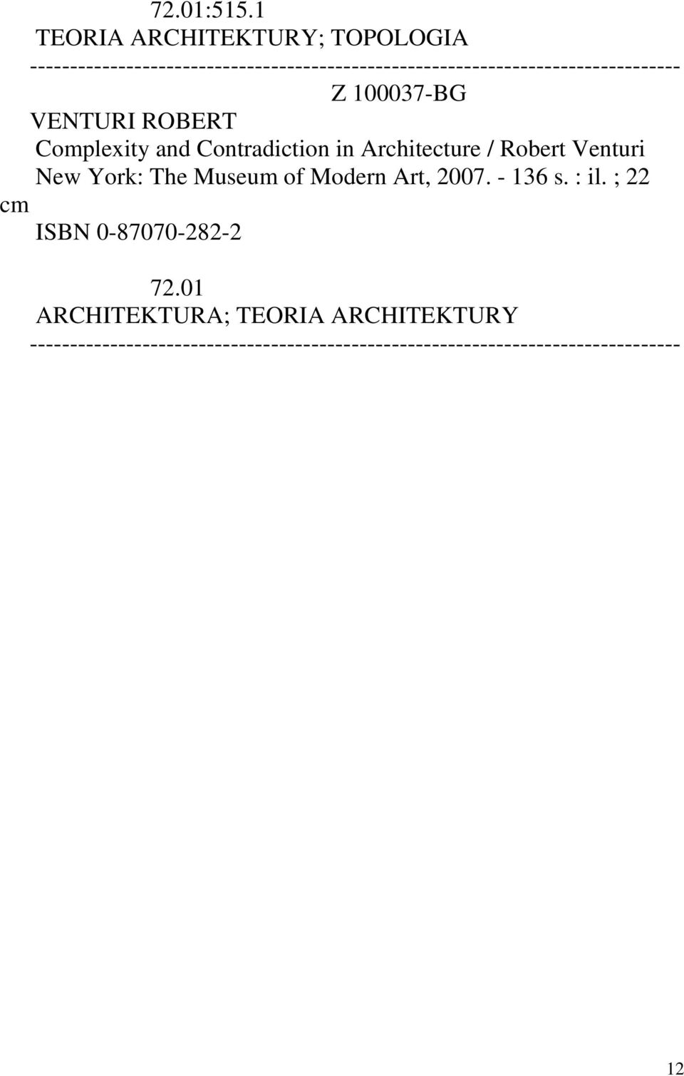 Complexity and Contradiction in Architecture / Robert Venturi