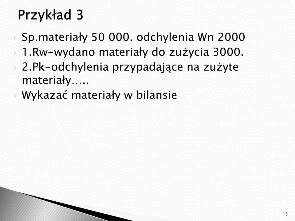 Rw-wydano materiały do zużycia 3000. 2.