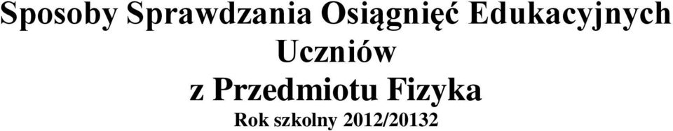 Uczniów z Przedmiotu