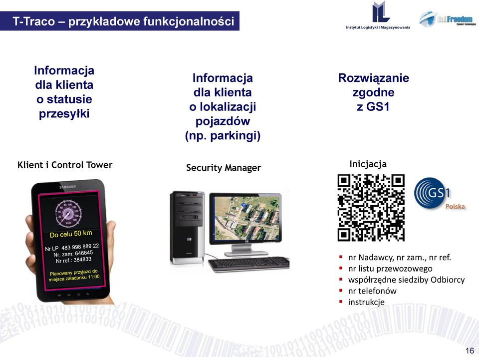 parkingi) Rozwiązanie zgodne z GS1 Klient i Control Tower Security Manager