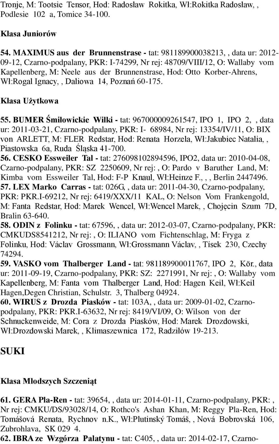 Otto Korber-Ahrens, Wł:Rogal Ignacy,, Daliowa 14, Poznań 60-175. Klasa Użytkowa 55.