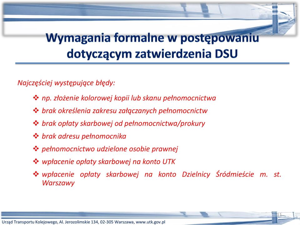 pełnomocnictw brak opłaty skarbowej od pełnomocnictwa/prokury brak adresu pełnomocnika