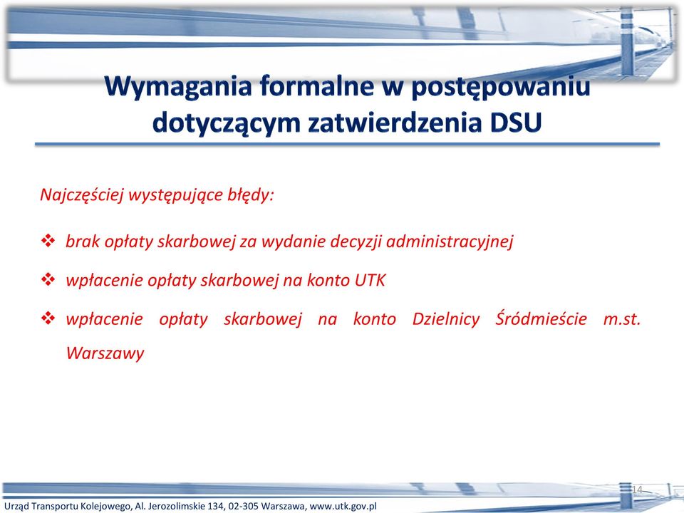 wpłacenie opłaty skarbowej na konto UTK wpłacenie