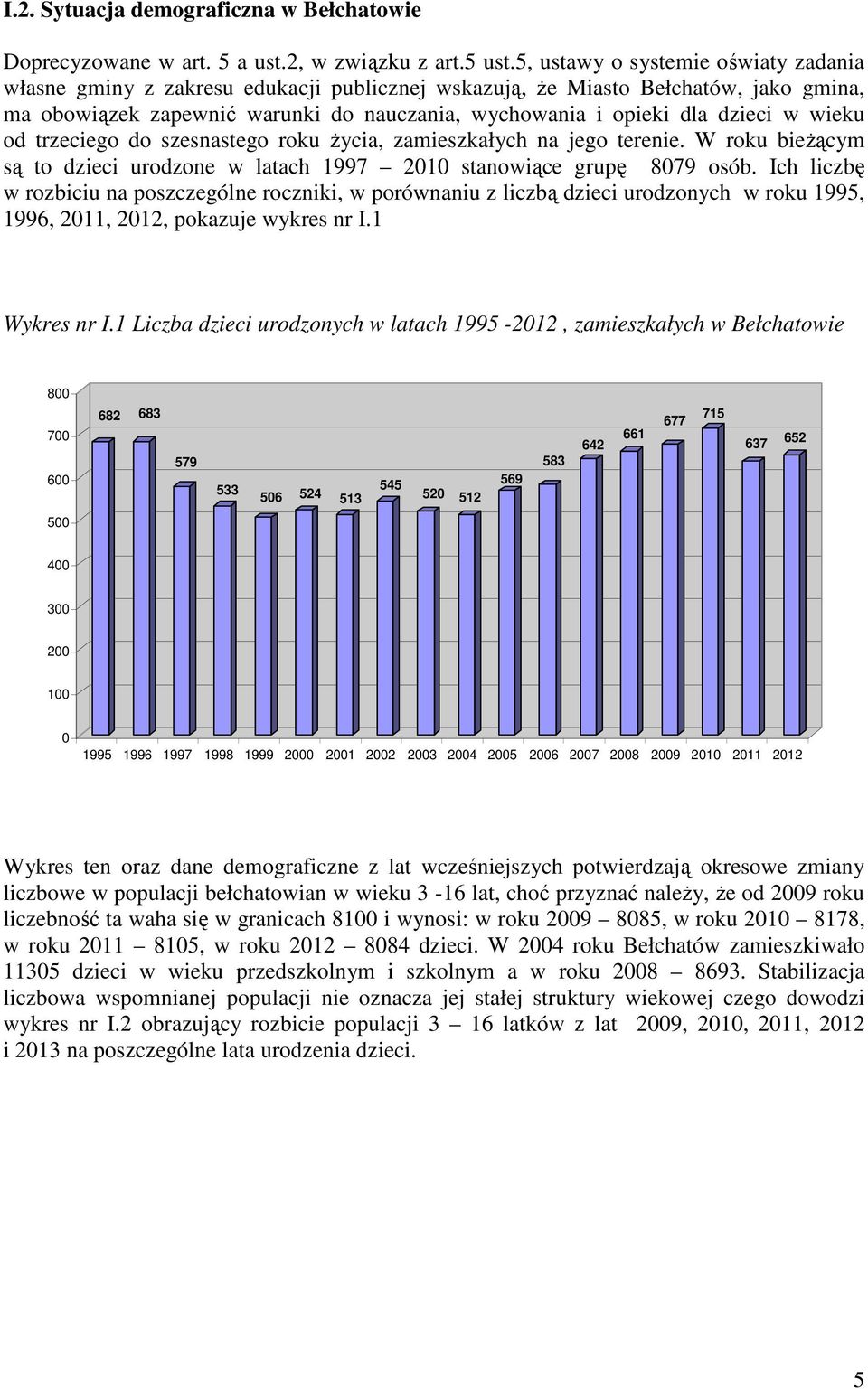 wieku od trzeciego do szesnastego roku życia, zamieszkałych na jego terenie. W roku bieżącym są to dzieci urodzone w latach 1997 2010 stanowiące grupę 8079 osób.