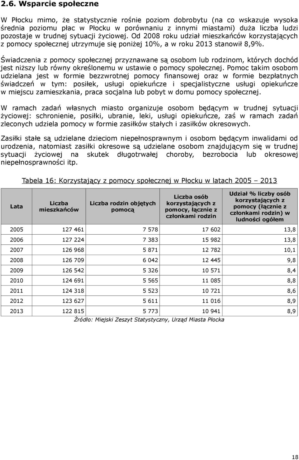 Świadczenia z pomocy społecznej przyznawane są osobom lub rodzinom, których dochód jest niższy lub równy określonemu w ustawie o pomocy społecznej.