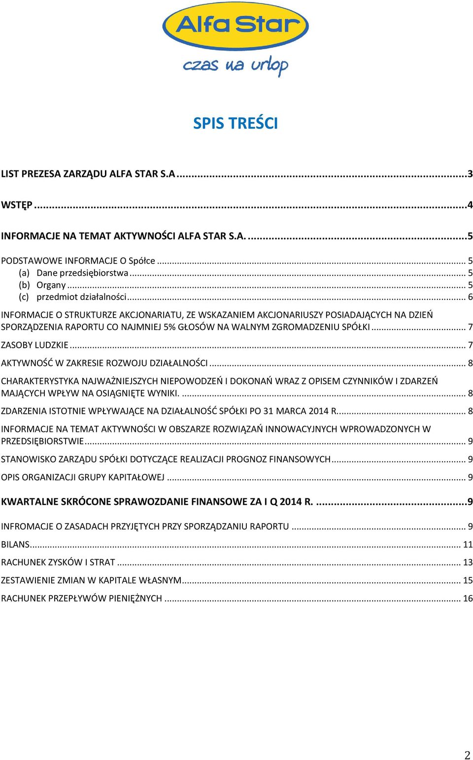 .. 7 ZASOBY LUDZKIE... 7 AKTYWNOŚĆ W ZAKRESIE ROZWOJU DZIAŁALNOŚCI... 8 CHARAKTERYSTYKA NAJWAŻNIEJSZYCH NIEPOWODZEŃ I DOKONAŃ WRAZ Z OPISEM CZYNNIKÓW I ZDARZEŃ MAJĄCYCH WPŁYW NA OSIĄGNIĘTE WYNIKI.