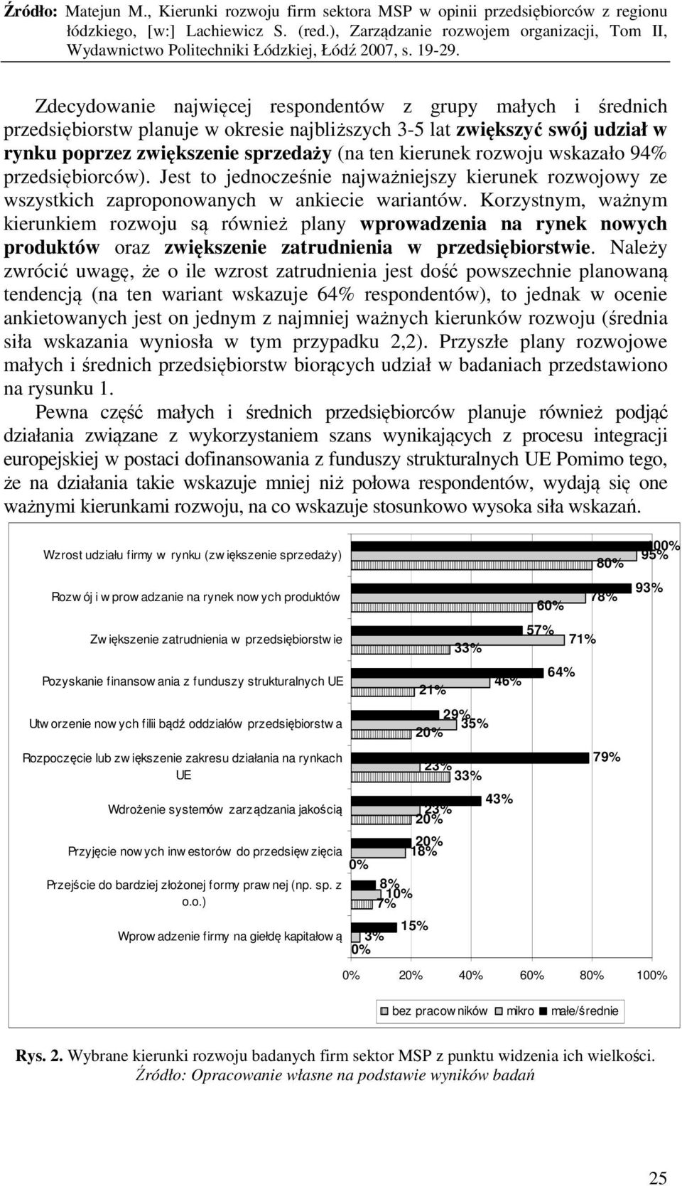 Korzystnym, ważnym kierunkiem rozwoju są również plany wprowadzenia na rynek nowych produktów oraz zwiększenie zatrudnienia w przedsiębiorstwie.