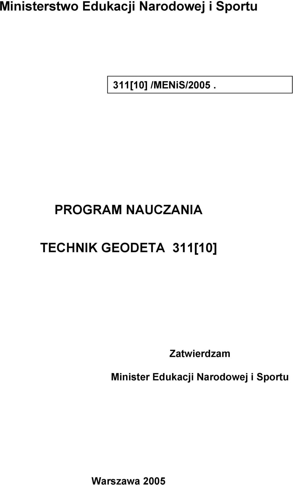 PROGRAM NAUCZANIA TECHNIK GEODETA 311[10]