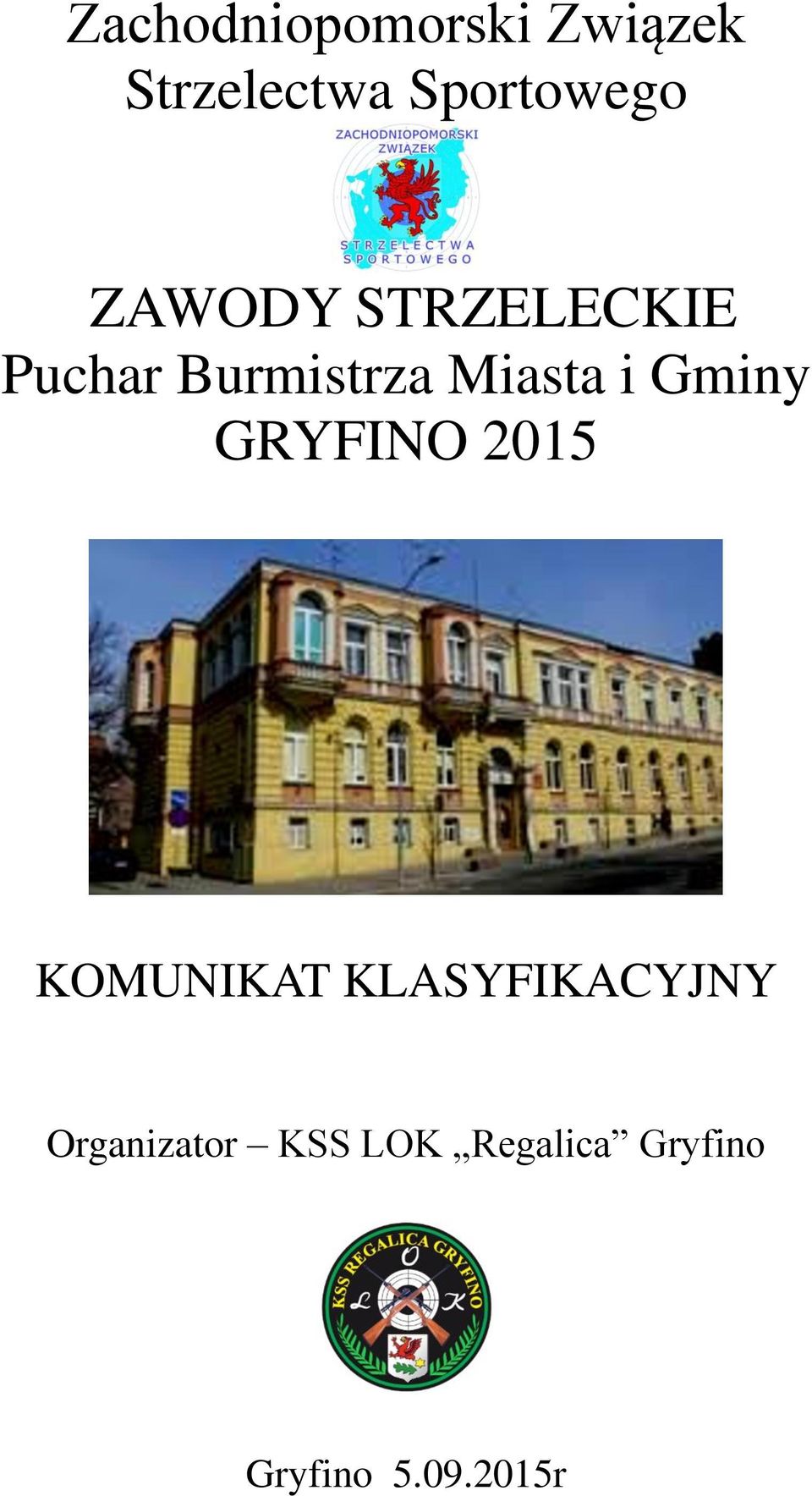 2015 KOMUNIKAT KLASYFIKACYJNY