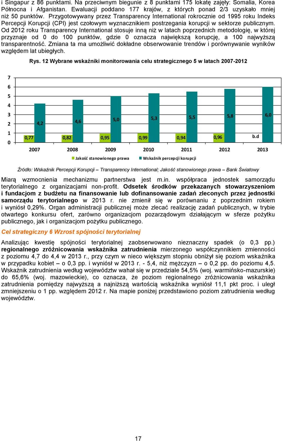 Od 2012 roku Trnsprency Interntionl stosuje inną niż w ltch poprzednich metodologię, w której przyznje od 0 do 100 punktów, gdzie 0 ozncz njwiększą korupcję, 100 njwyższą trnsprentność.