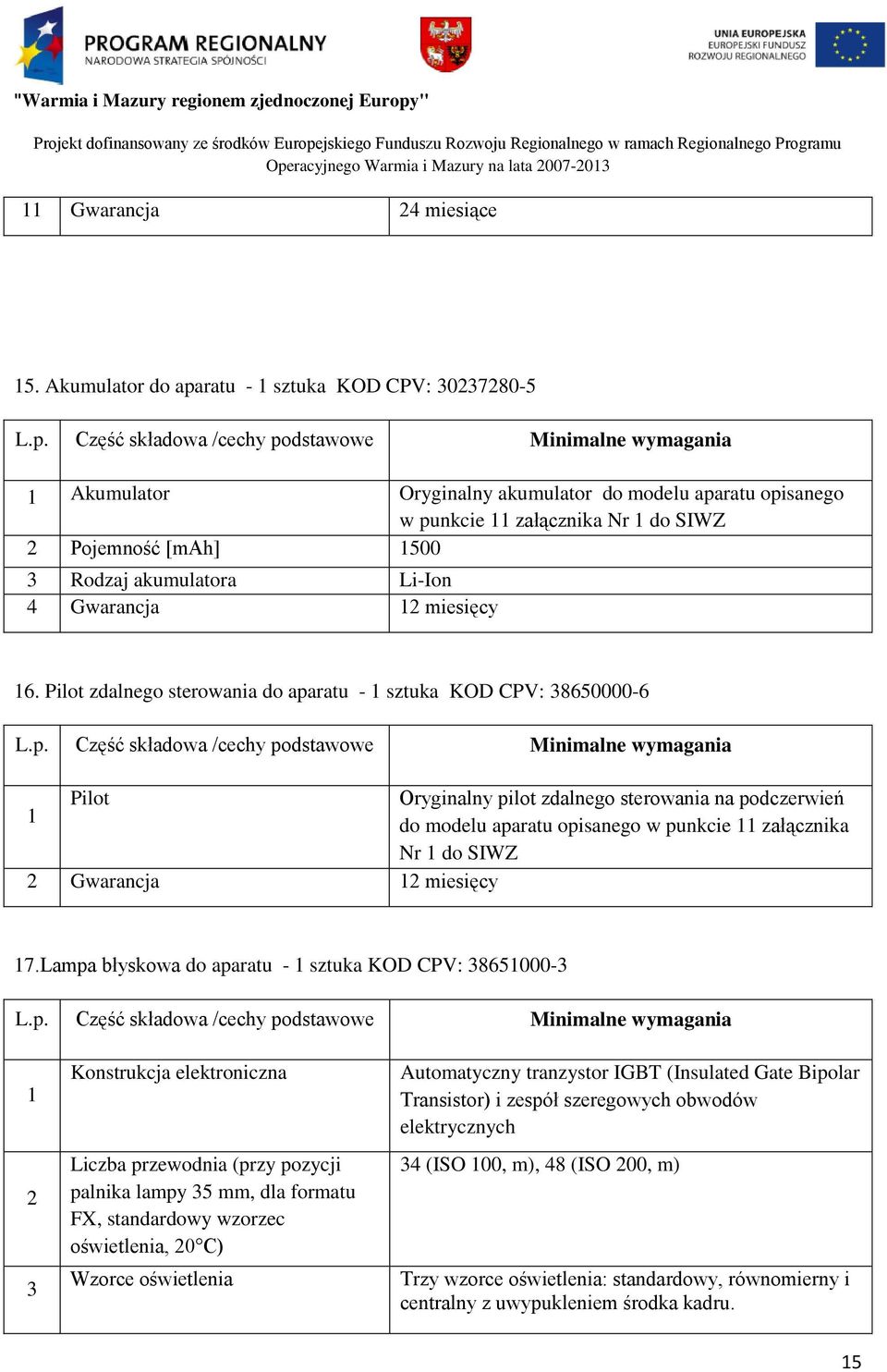 Li-Ion 4 Gwarancja 12 miesięcy 16.