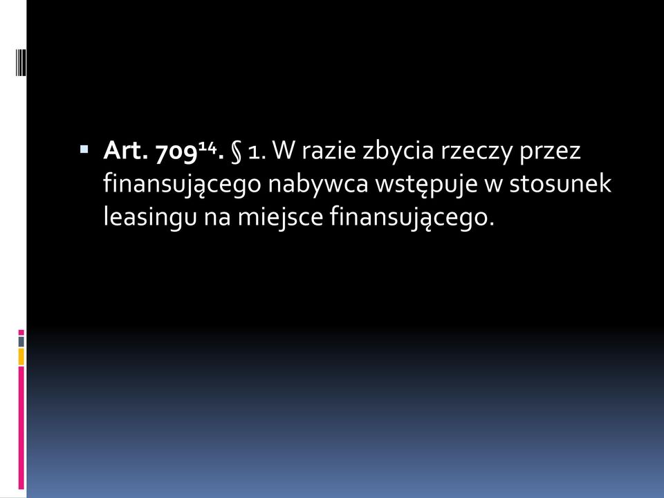 przez finansującego nabywca