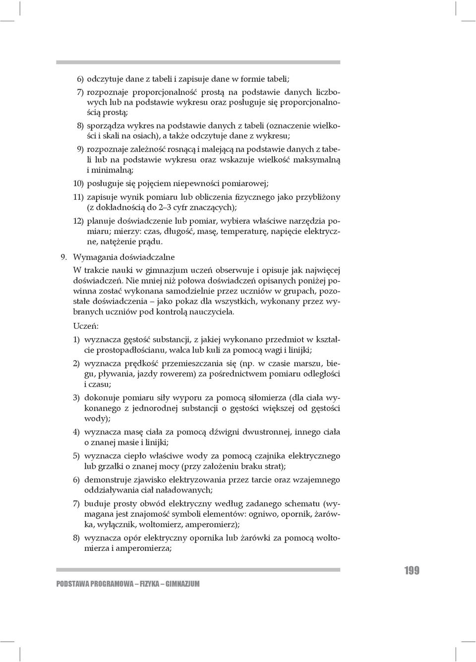 pod stawie wykresu oraz wskazuje wielko maksymaln i minimaln ; 10) pos uguje si poj ciem niepewno ci pomiarowej; 11) zapisuje wynik pomiaru lub obliczenia Þzycznego jako przybli ony (z dok ad no ci