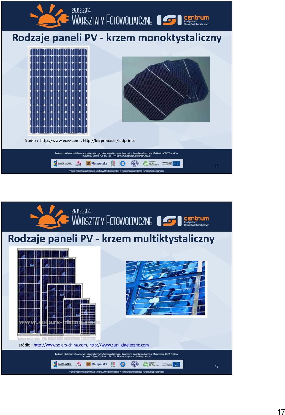 in/ledprince 33 Rodzaje paneli PV - krzem