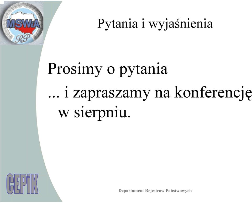 o pytania.