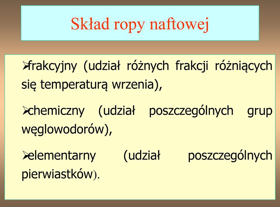 chemiczny (udział poszczególnych grup