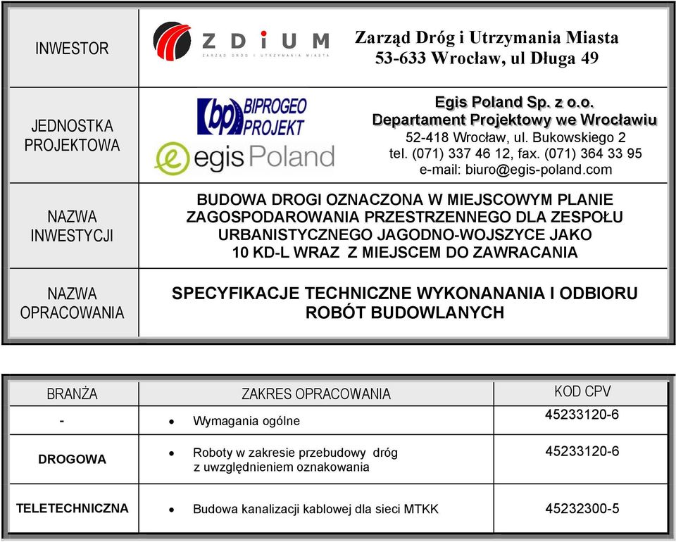 (071) 364 33 95 e-mail: biuro@egis-poland.