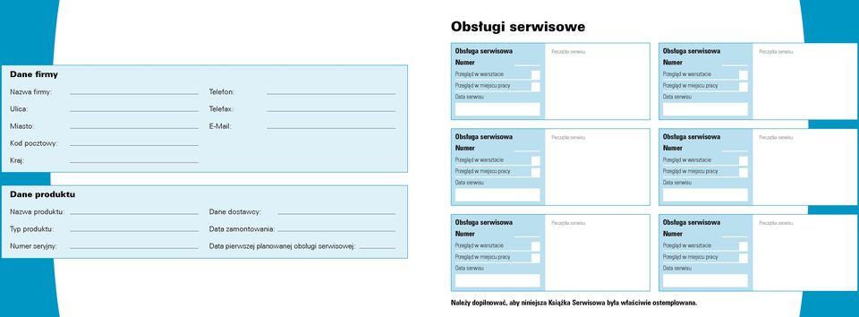 Nazwa produktu: Typ produktu: Dane dostawcy: Data