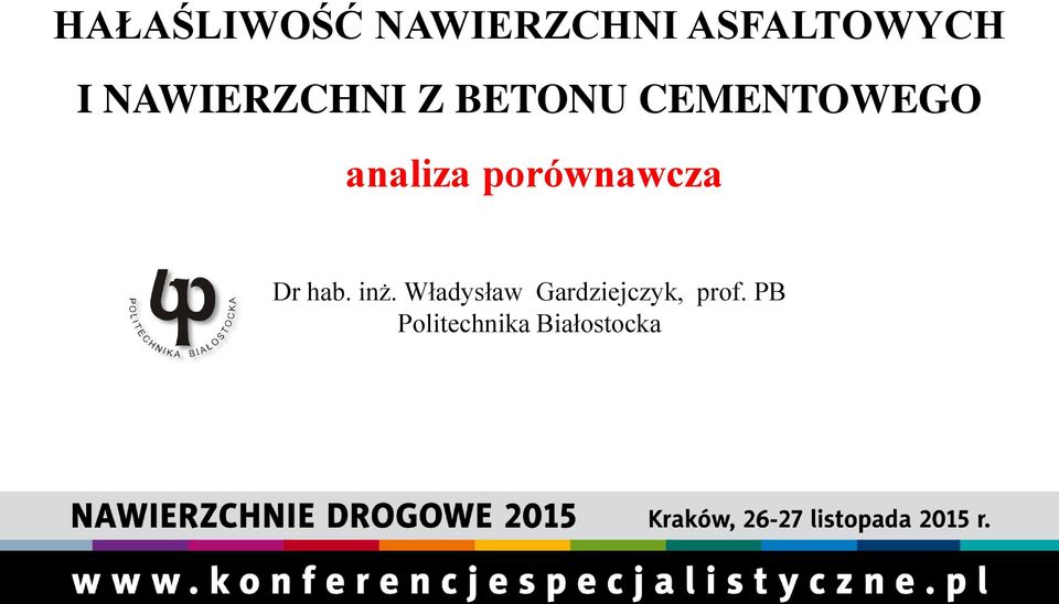 porównawcza Dr hab. inż.