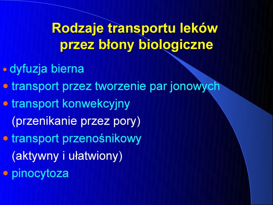 transport konwekcyjny (przenikanie przez pory)