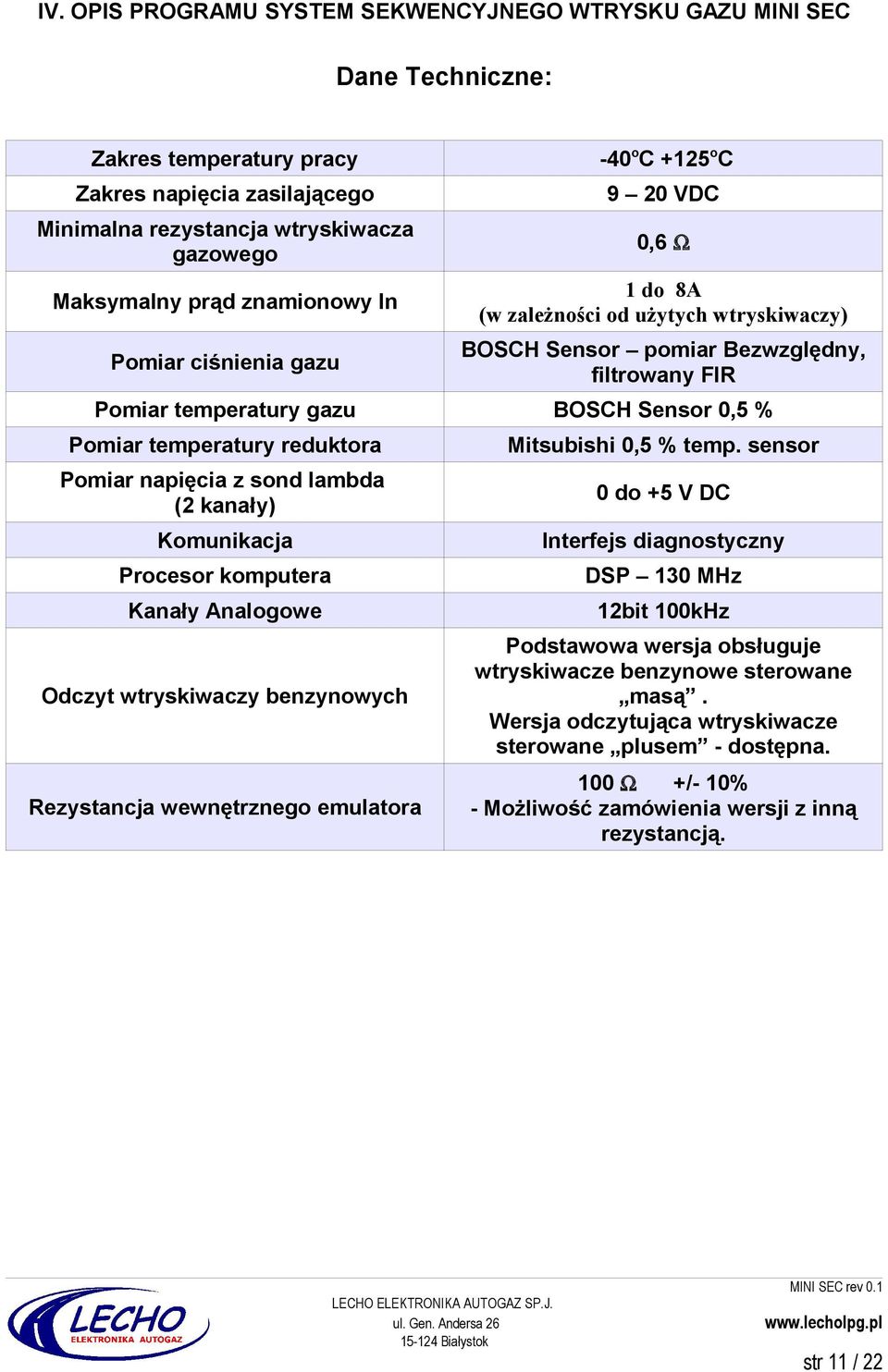 Pomiar temperatury reduktora Mitsubishi 0,5 % temp.