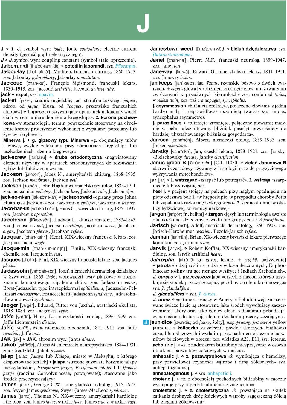 Jac coud [zhah-kū'], Franc ois Sigismond, francuski lekarz, 1830 1913. zob. Jaccoud arthritis, Jaccoud arthropathy. jack szpat, syn. spavin.