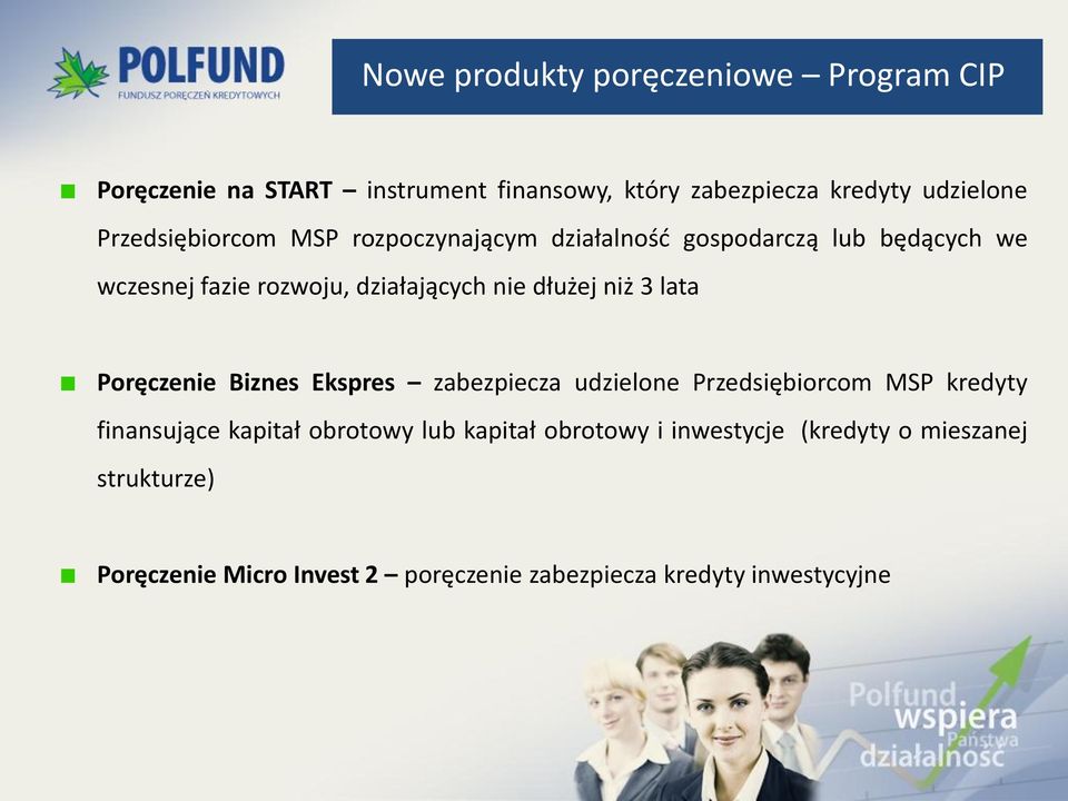 niż 3 lata Poręczenie Biznes Ekspres zabezpiecza udzielone Przedsiębiorcom MSP kredyty finansujące kapitał obrotowy lub