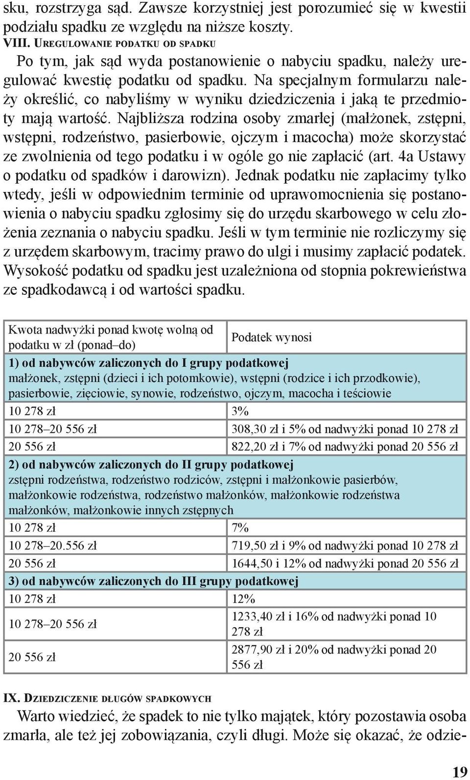 Na specjalnym formularzu należy określić, co nabyliśmy w wyniku dziedziczenia i jaką te przedmioty mają wartość.