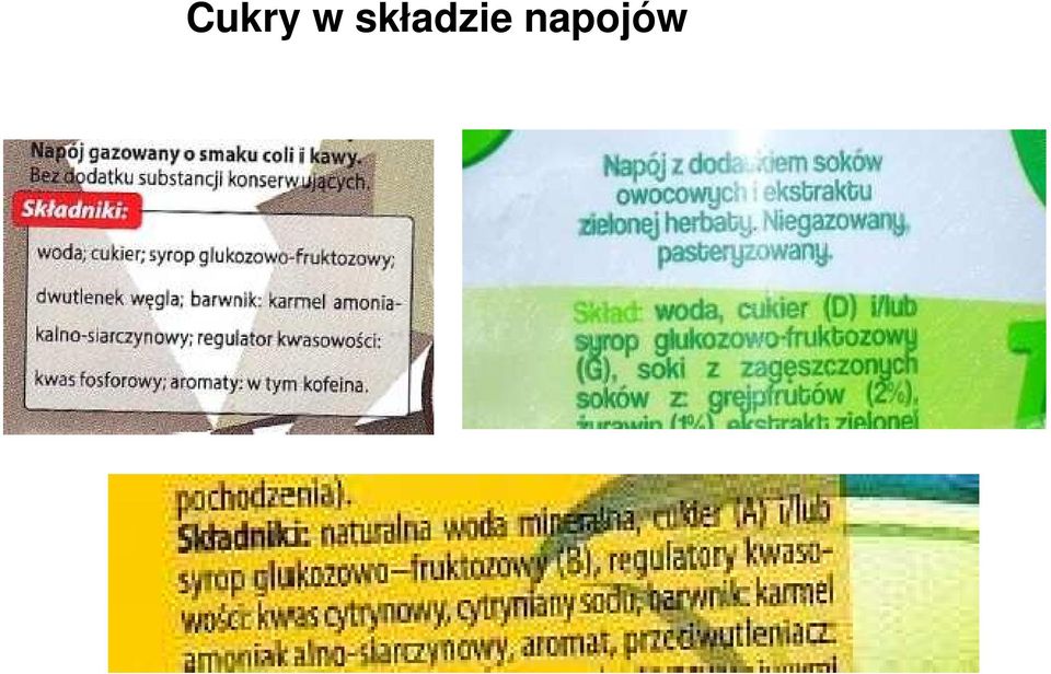 napojów