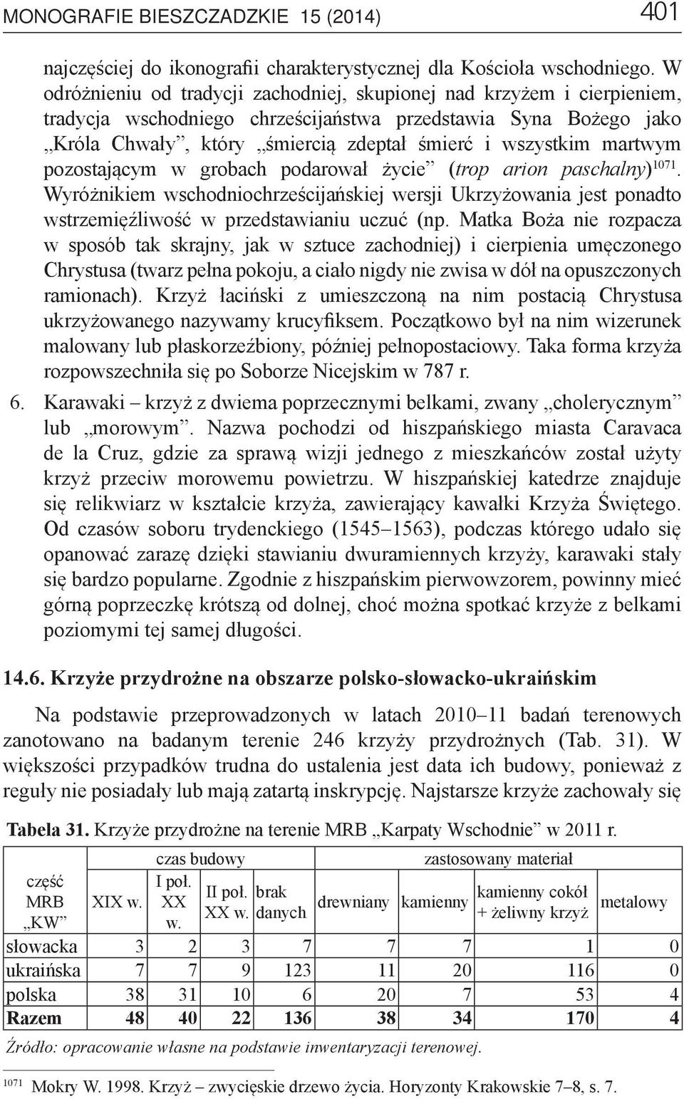 martwym pozostającym w grobach podarował życie (trop arion paschalny) 1071. Wyróżnikiem wschodniochrześcijańskiej wersji Ukrzyżowania jest ponadto wstrzemięźliwość w przedstawianiu uczuć (np.