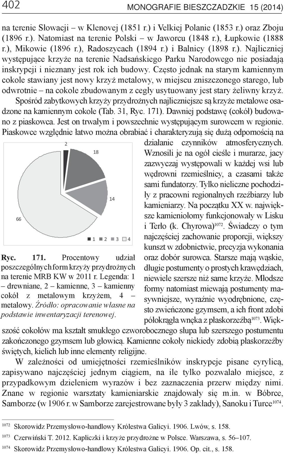 Często jednak na starym kamiennym cokole stawiany jest nowy krzyż metalowy, w miejscu zniszczonego starego, lub odwrotnie na cokole zbudowanym z cegły usytuowany jest stary żeliwny krzyż.