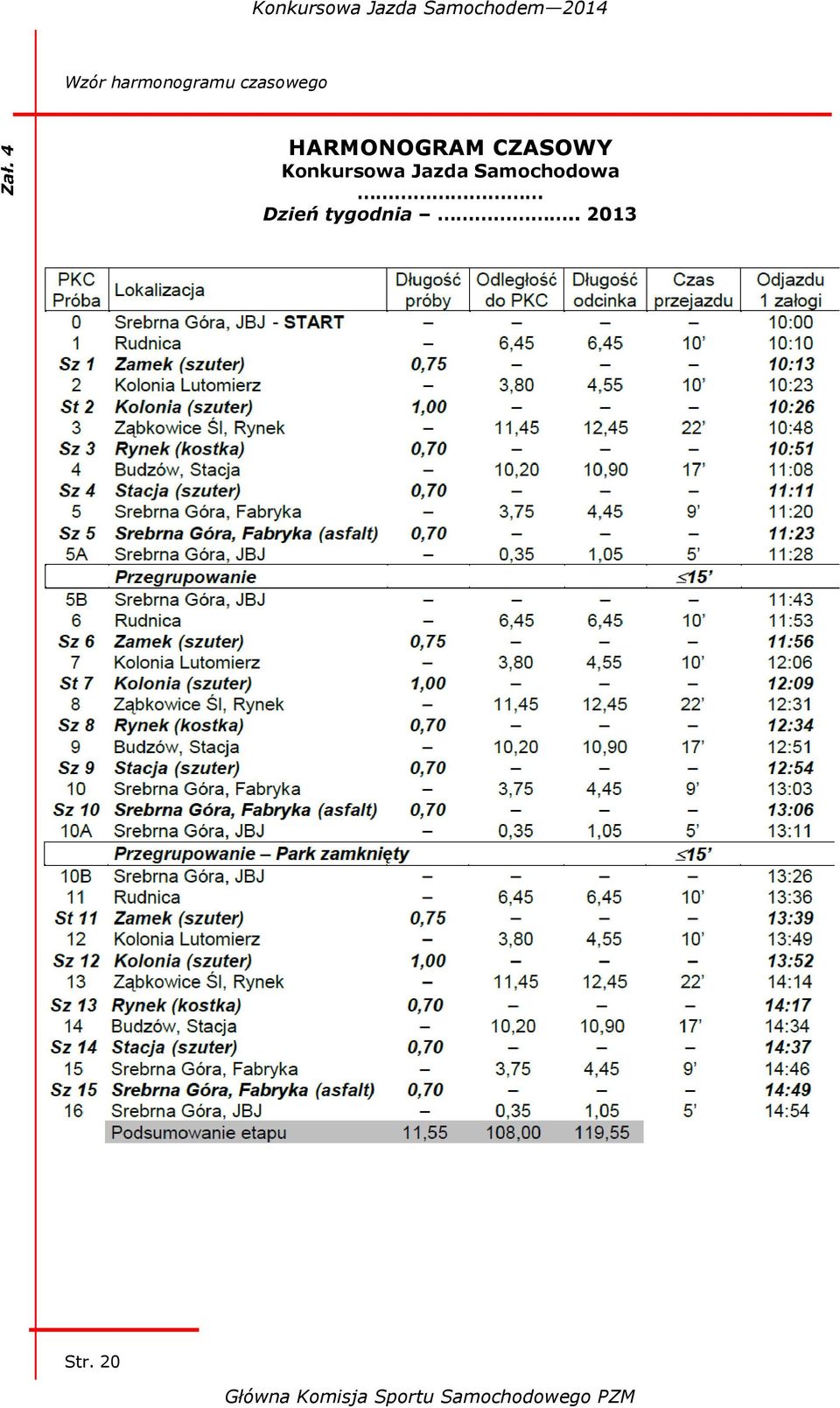 CZASOWY Konkursowa Jazda