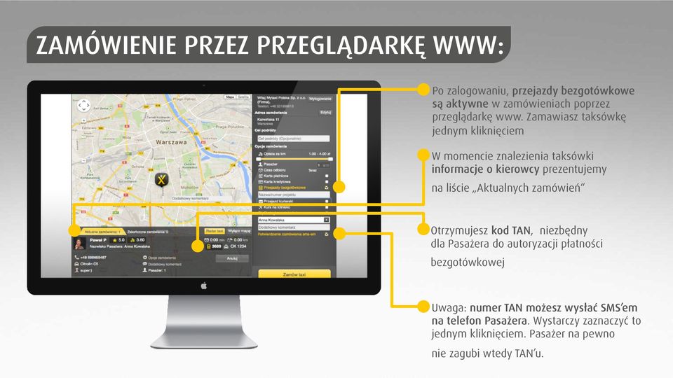 Aktualnych zamówień Otrzymujesz kod TAN, niezbędny dla Pasażera do autoryzacji płatności bezgotówkowej Uwaga: numer TAN