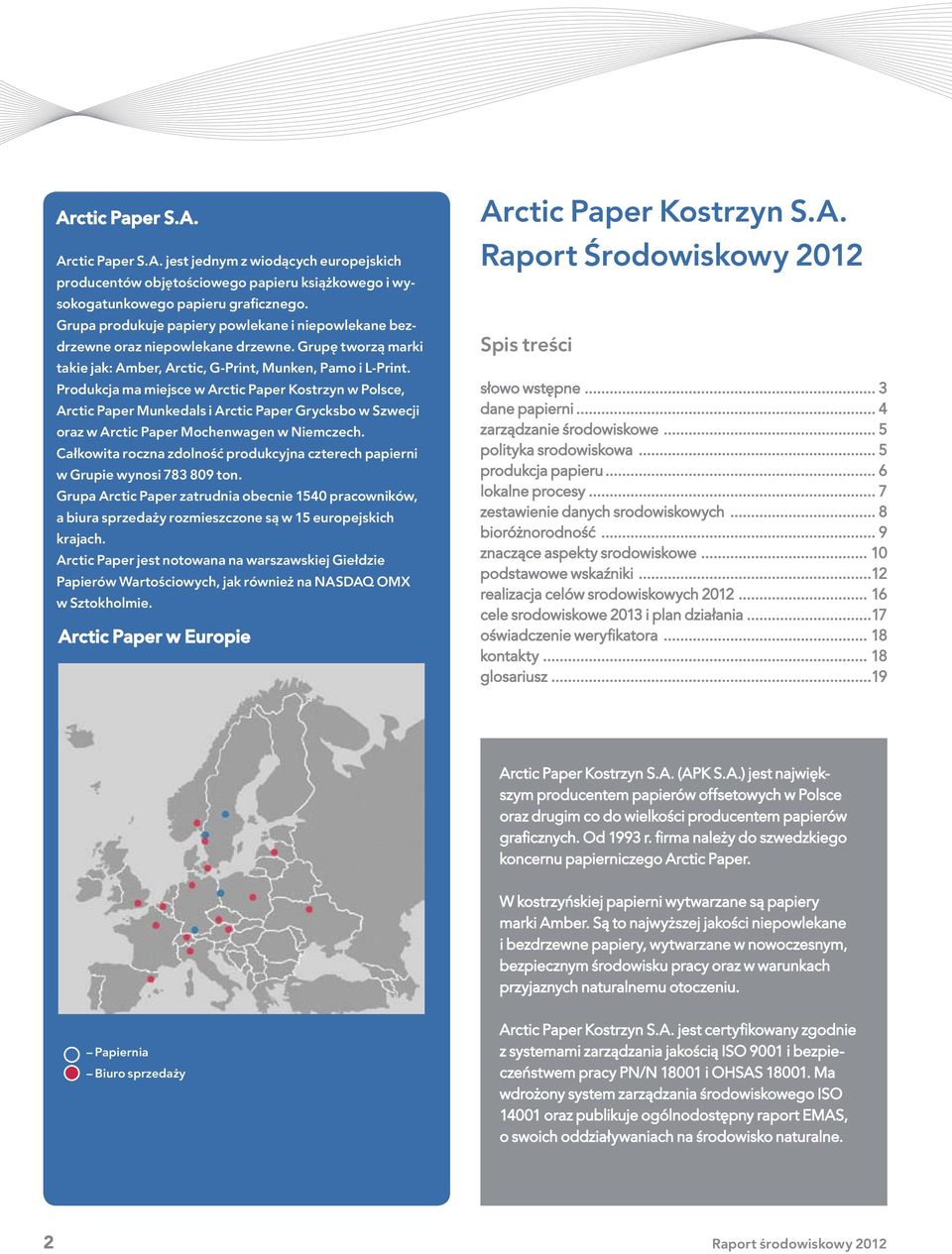 Produkcja ma miejsce w Arctic Paper Kostrzyn w Polsce, Arctic Paper Munkedals i Arctic Paper Grycksbo w Szwecji oraz w Arctic Paper Mochenwagen w Niemczech.